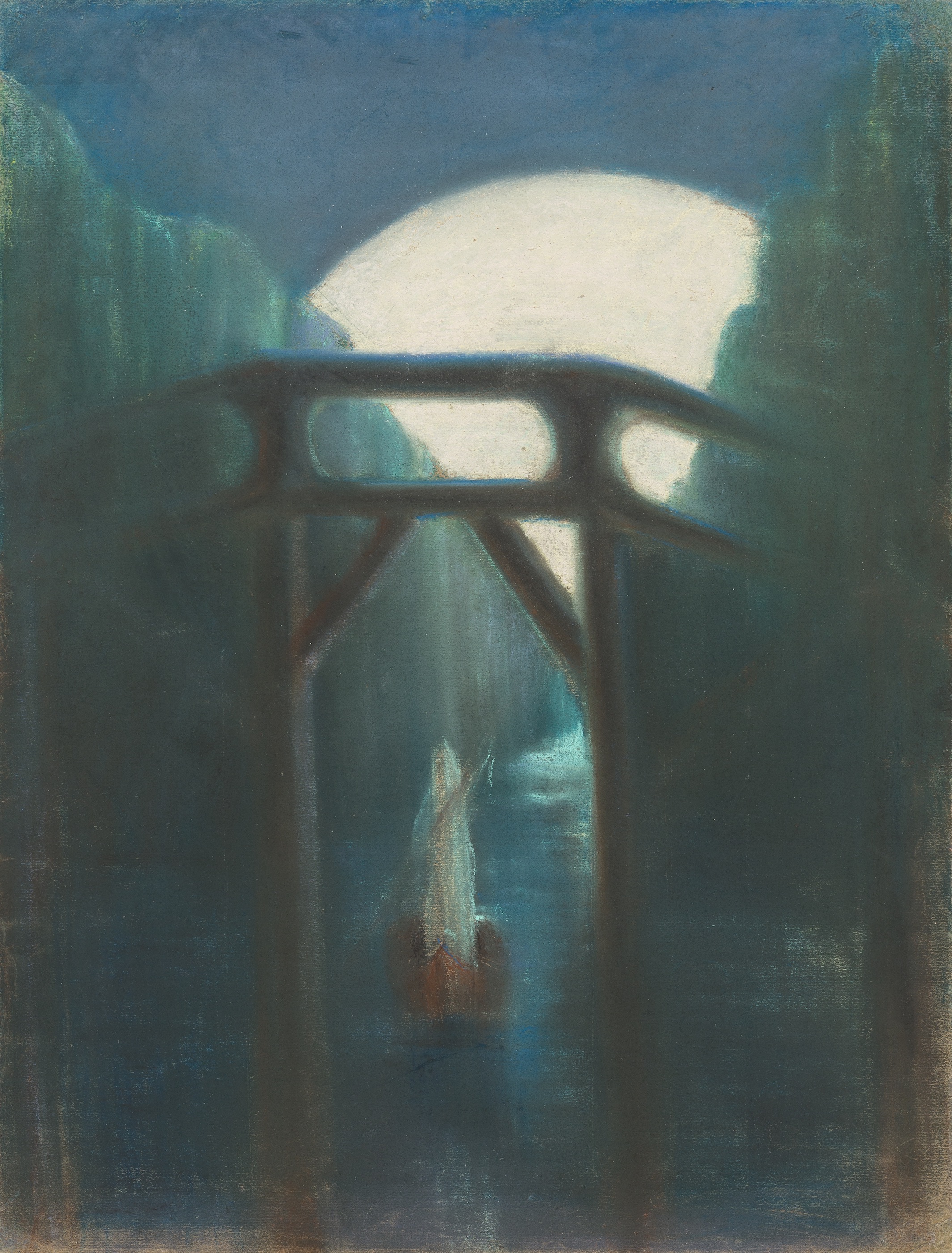 밤(Night) by Mikalojus Konstantinas Čiurlionis - 1905년 - 73.5 x 56 cm 