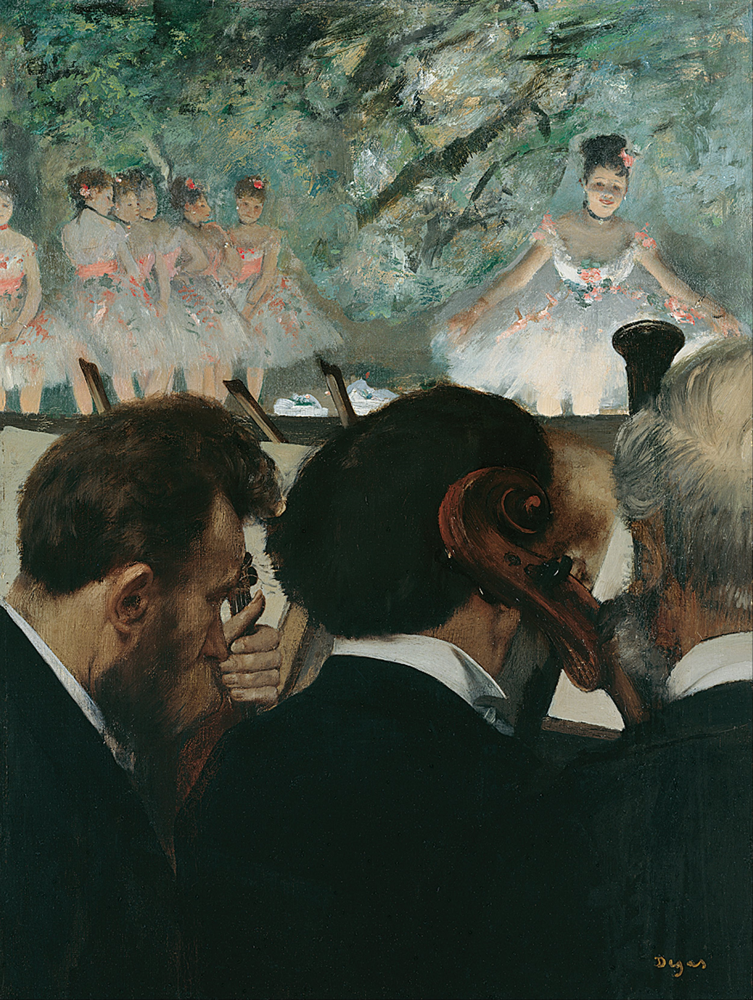 Musicians in the Orchestra by Edgar Degas - 1872 - 49 x 69 cm Städel Museum