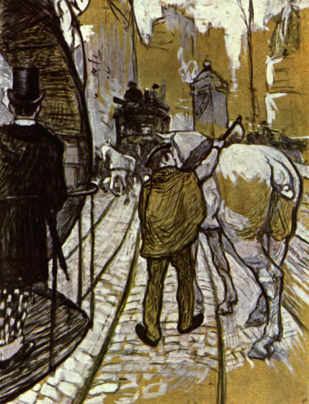 La compañía de autobuses costeros by Henri de Toulouse-Lautrec - 1888 Colección privada