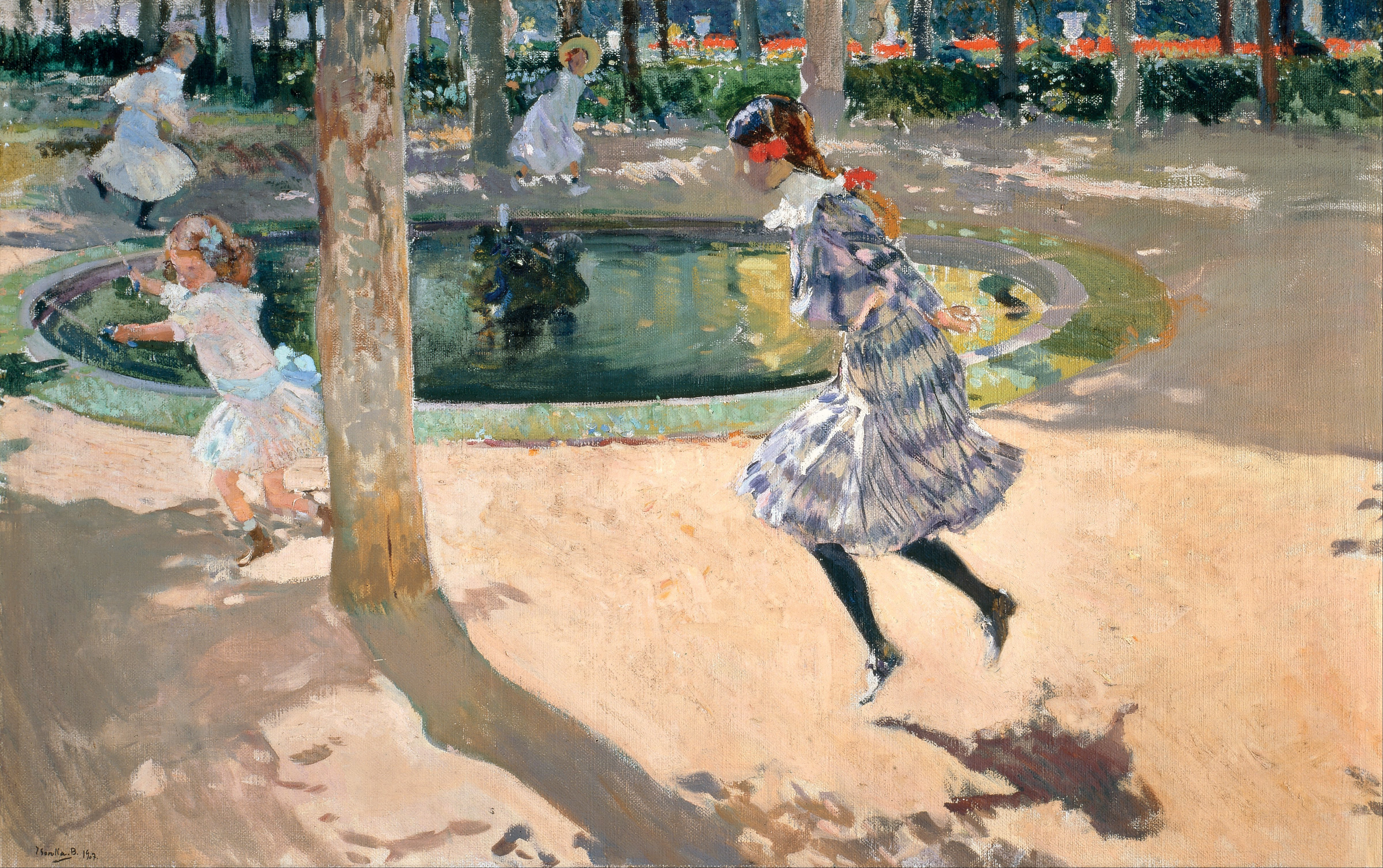 Het Springtouw by Joaquín Sorolla - 1907 - 105 x 166 cm 