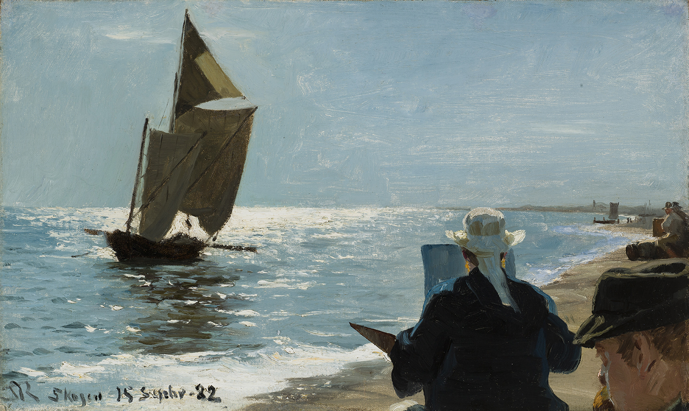 Artists on Skagen South Beach by P.S. Krøyer - 1882 - - Skagens Kunstmuseer