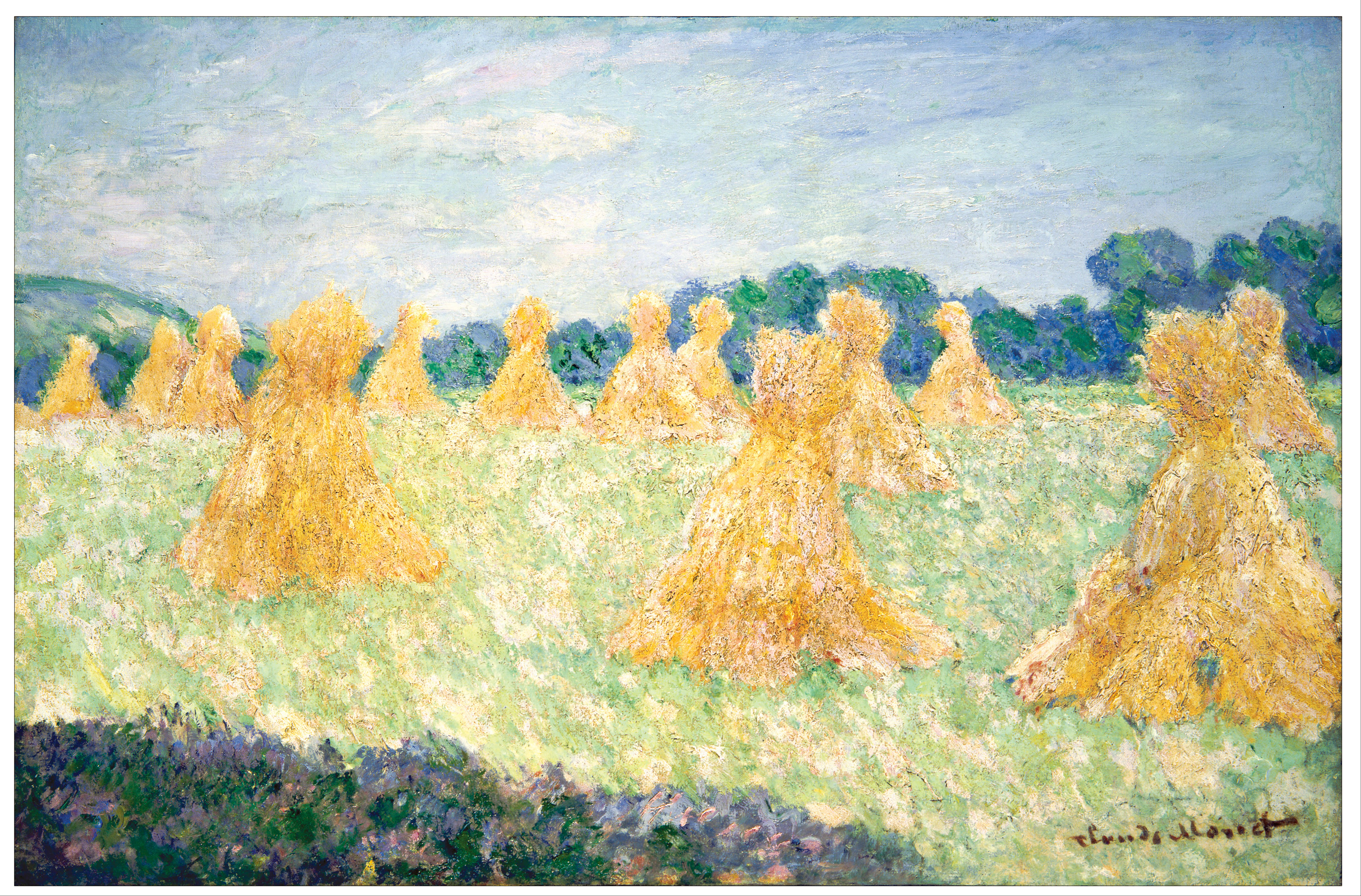 Mladé dámy z Giverny, sluneční efekt by Claude Monet - 1894 - 66 cm x 99,5 cm 