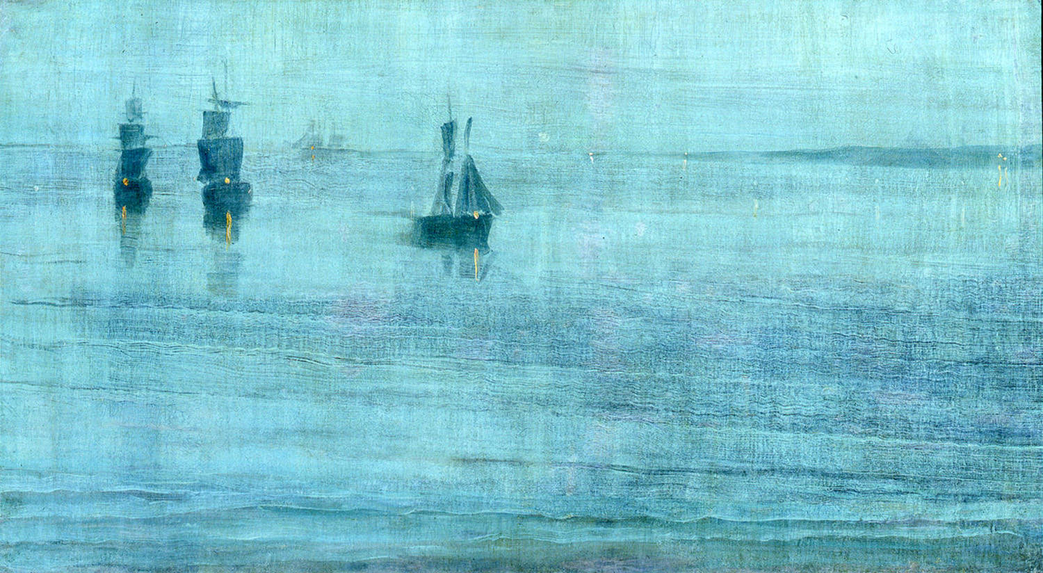 Nocturne: The Solent by James Abbott McNeill Whistler - 1886 - 50.2 x 91.5 cm Gilcrease Museum