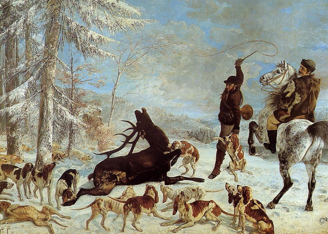 Убийство оленя by Gustave Courbet - 1867 - 355 x 505 см 