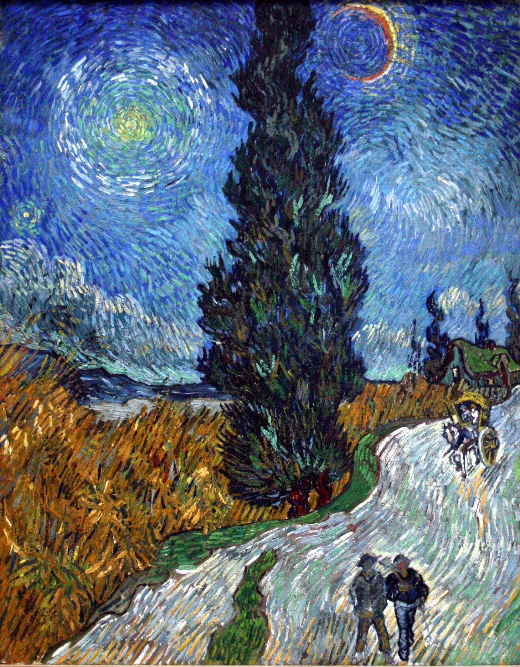 Road with Cypress and Star by Vincent van Gogh - 1890 - 91 x 71 cm Kröller-Müller Museum