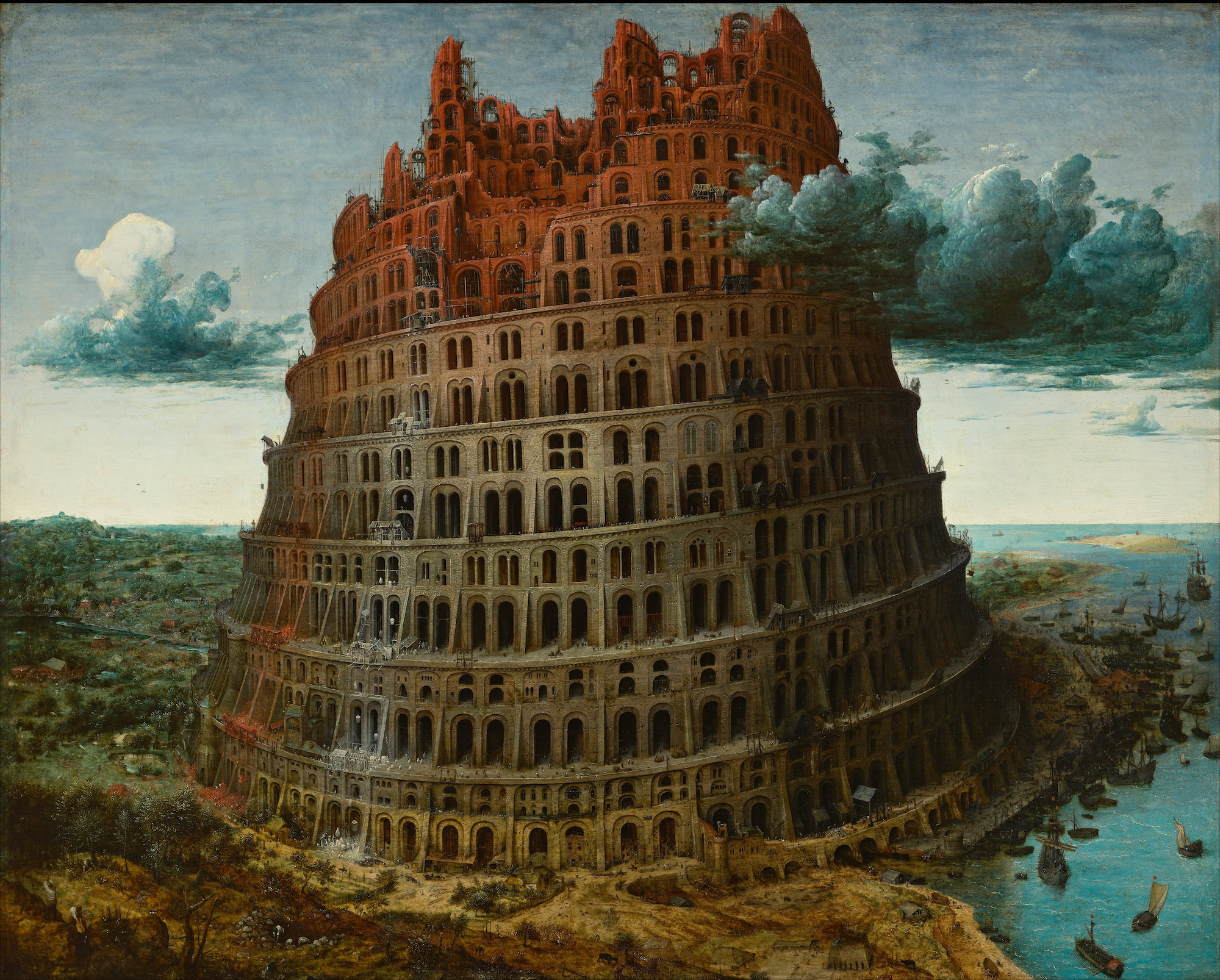 Вавилонская башня by Питер Брейгель Старший - около 1565 - 74.5 x 60 см. 