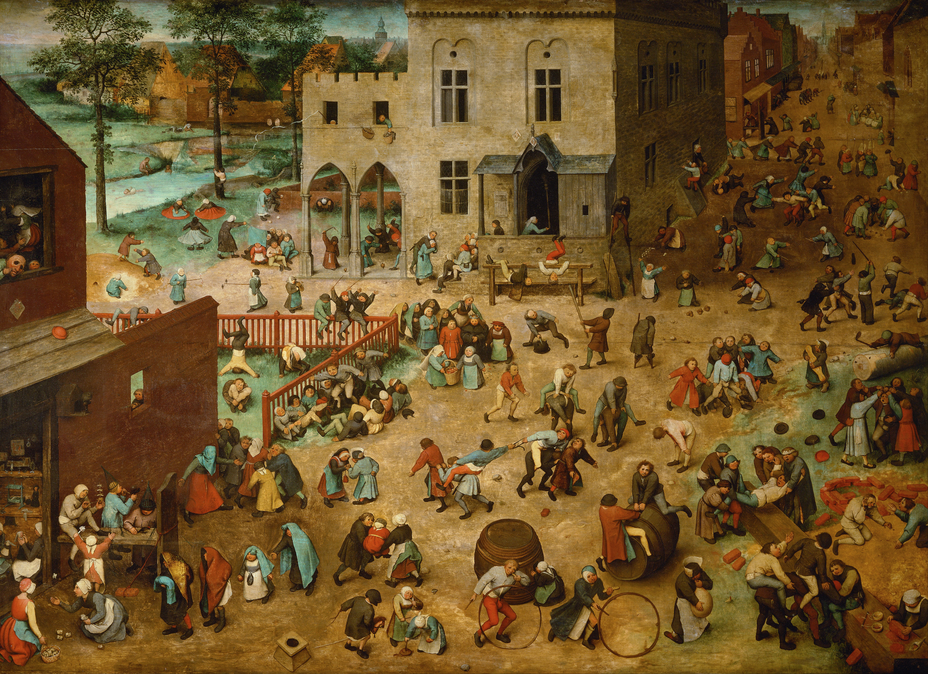 Children's Games by Pieter Bruegel the Elder - 1560 - 118 x 161 cm Kunsthistorisches Museum