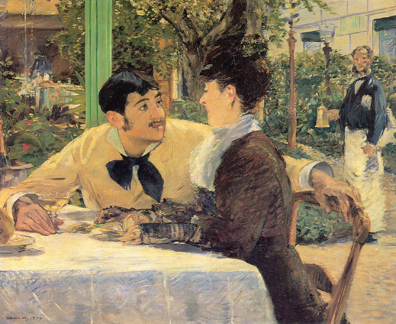 Bij Vader Lathuille by Edouard Manet - 1879 - 92 x 112 cm Museum voor Schone Kunsten van Doornik