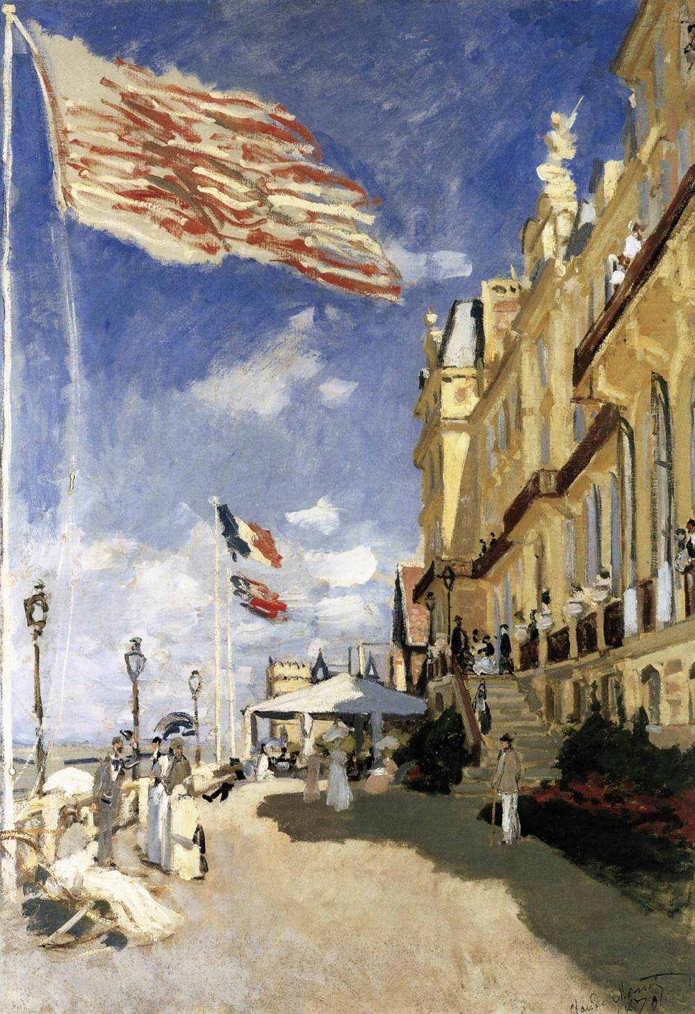 Отель де-Рош-Нуар в Трувиле by Claude Monet - 1870 - 81 x 58 см 