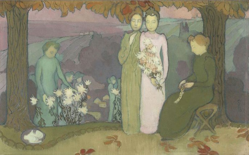 October Night  by Maurice Denis - 1891 - 37.5 x 58.7 cm Musée d'Orsay