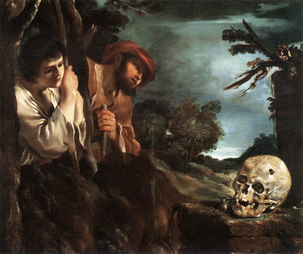 Et in Arcadia Ego by Givani Francesco Barbieri Le Guerchin - entre 1618-1622 - 82 x 91 cm 