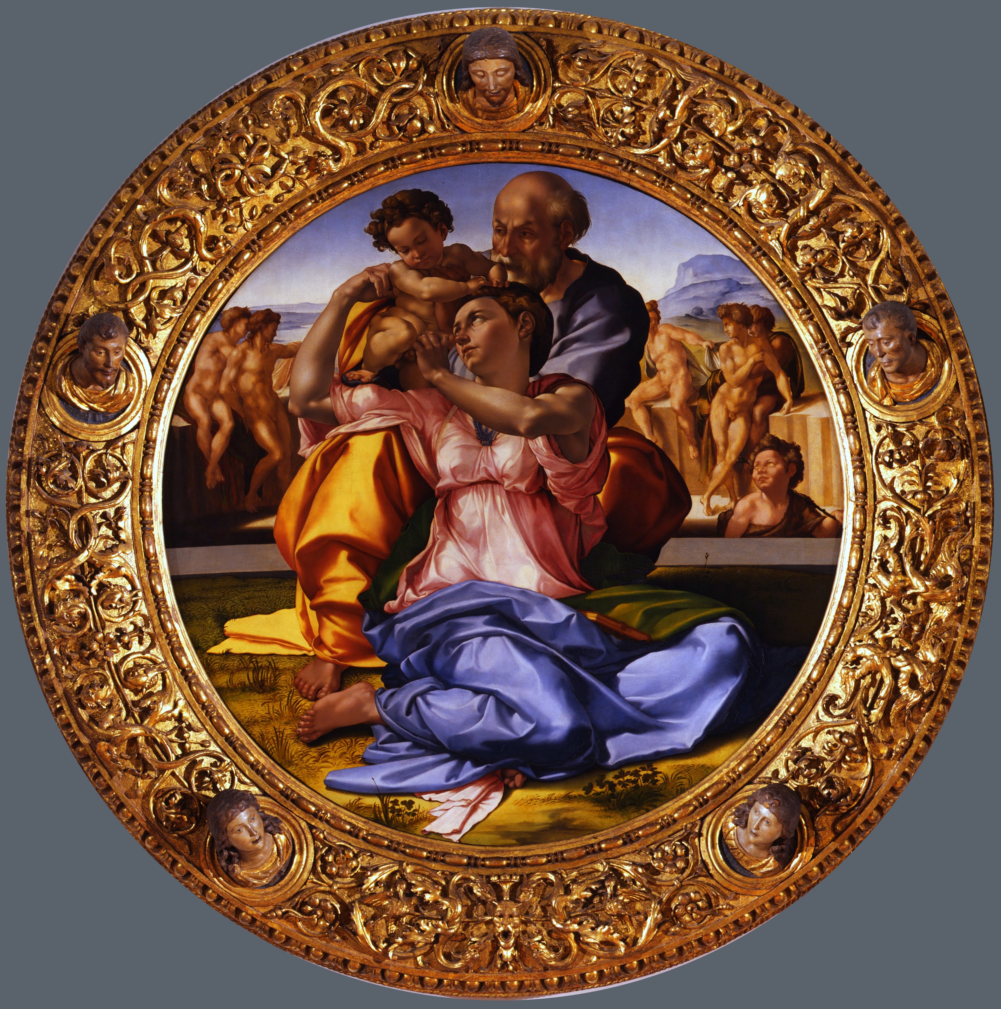 Doni Tondo by  Michelangelo - circa 1507 - 120 cm diameter  Galleria degli Uffizi
