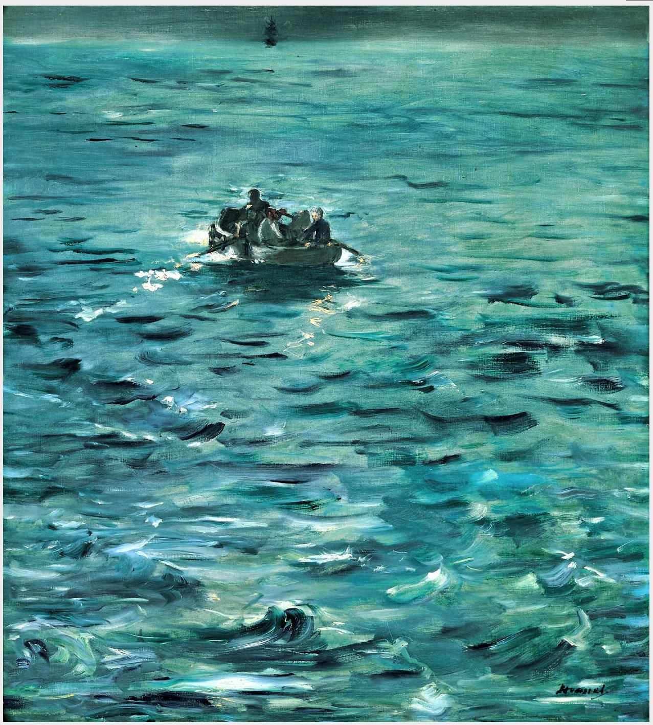 Fuga de Rochefort by Édouard Manet - c. 1881 - 80 x 72 cm Musée d'Orsay