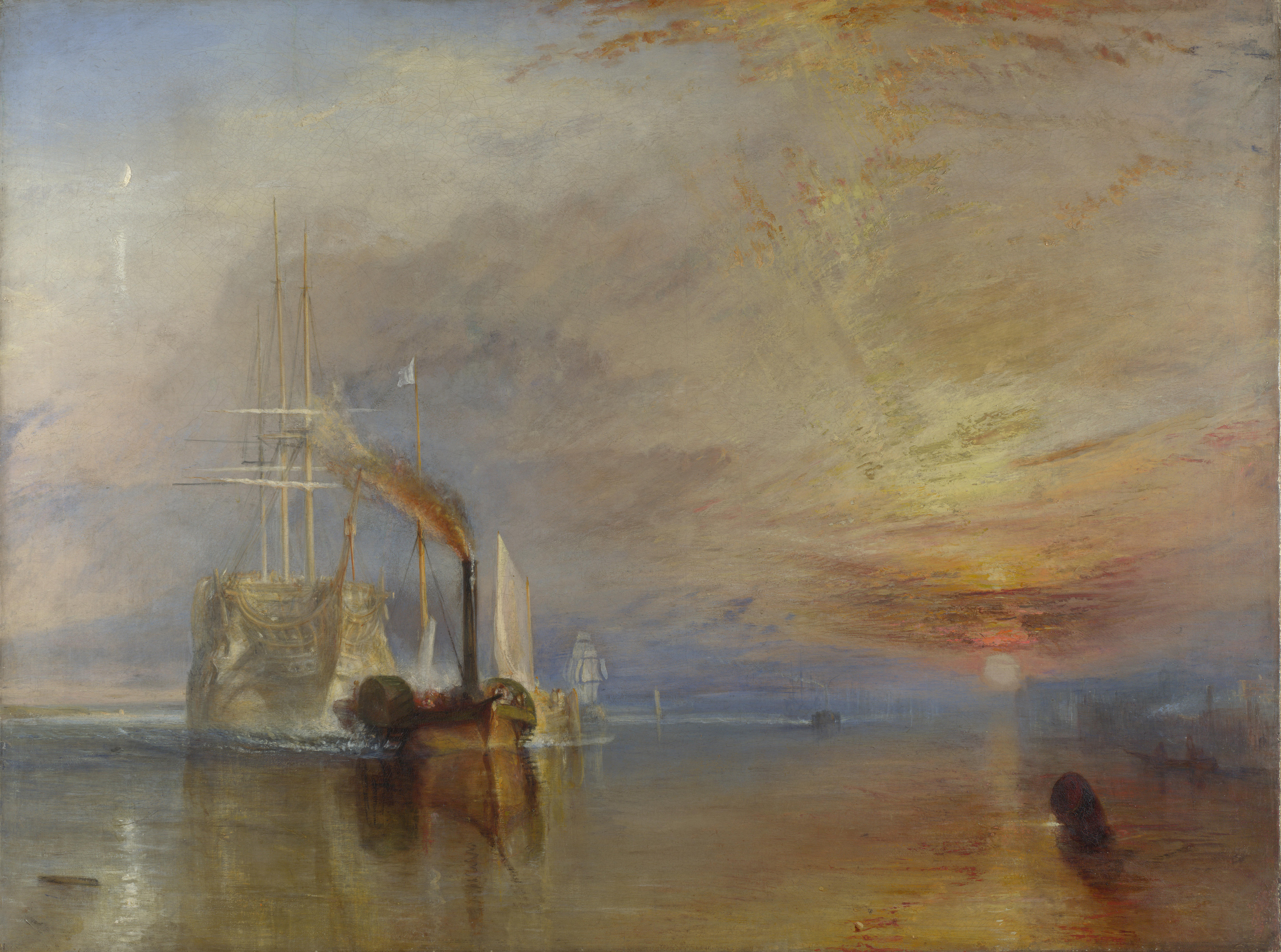 The Fighting Temeraire by Joseph Mallord William Turner - 1839 - 90.7 × 121.6 cm National Gallery