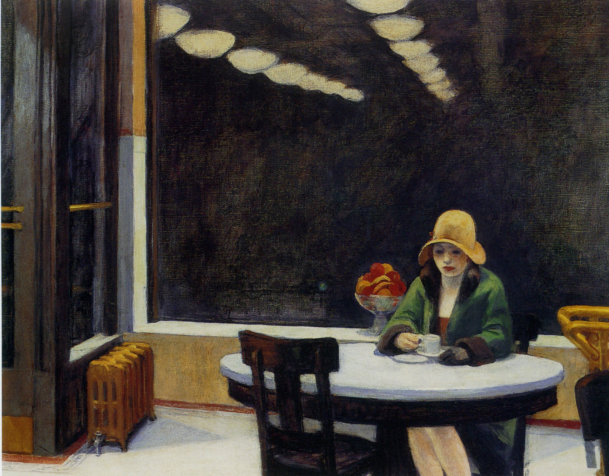 Automat by Edward Hopper - 1927 - 71.4 cm × 91.4 cm Centre d'art Des Moines