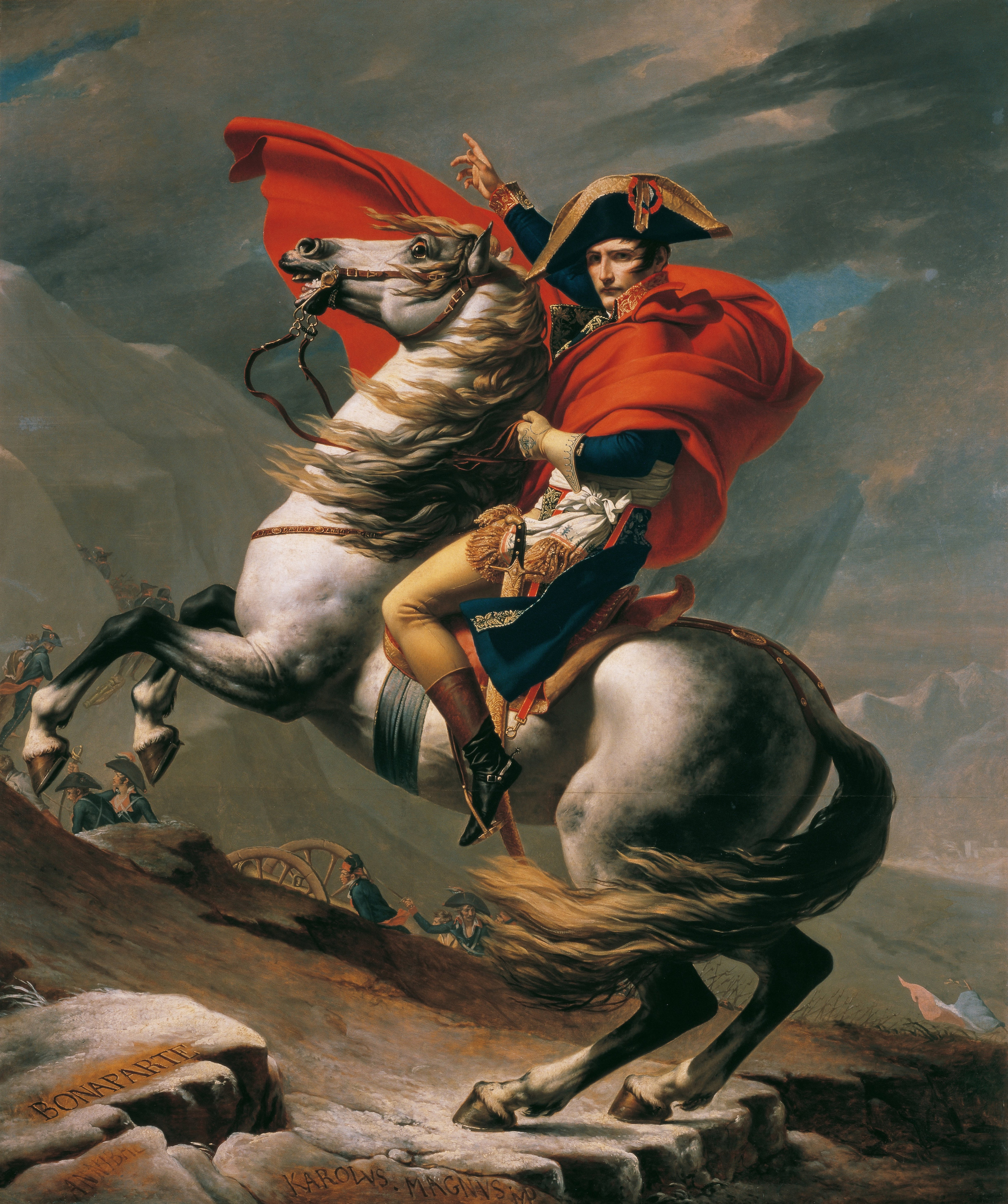 Napoleon steekt de Alpen over by Jacques-Louis David - 1801 - 259 × 221 cm 