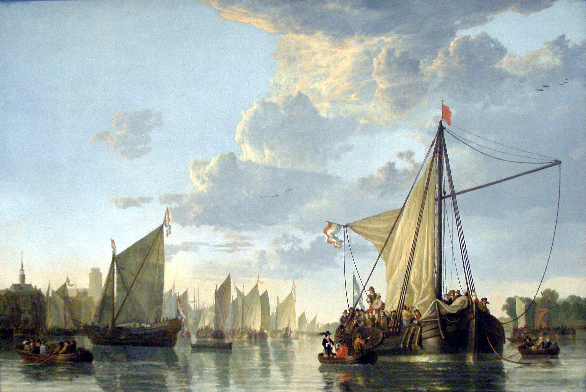 Le port de Dordrecht by Albert Cuyp - c.1650 -  114.9 x 170.2 cm 