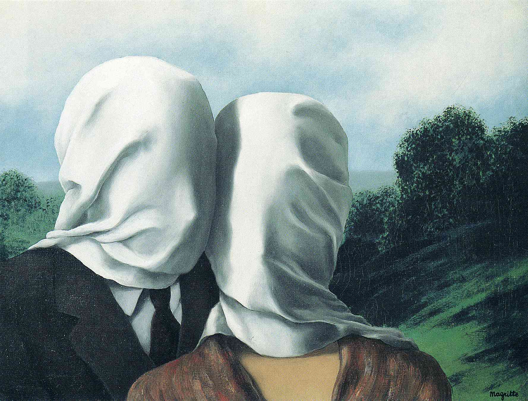 The Lovers by René Magritte - 1928 - 54.2 x 73 cm National Gallery of Australia