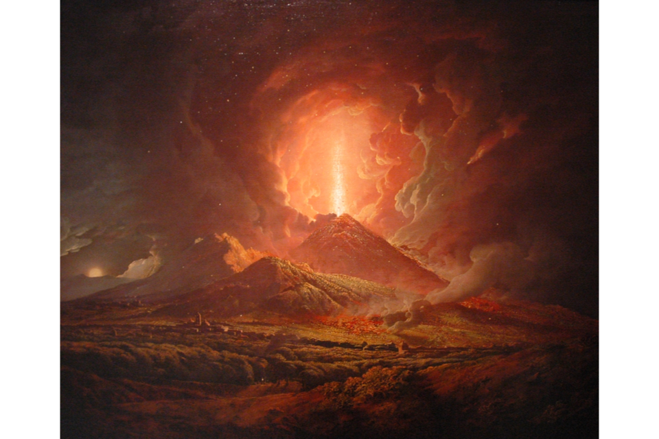 波蒂奇的维苏威火山 by 德比的约瑟夫 · 赖特 - 1776 - 101 x 127 cm 