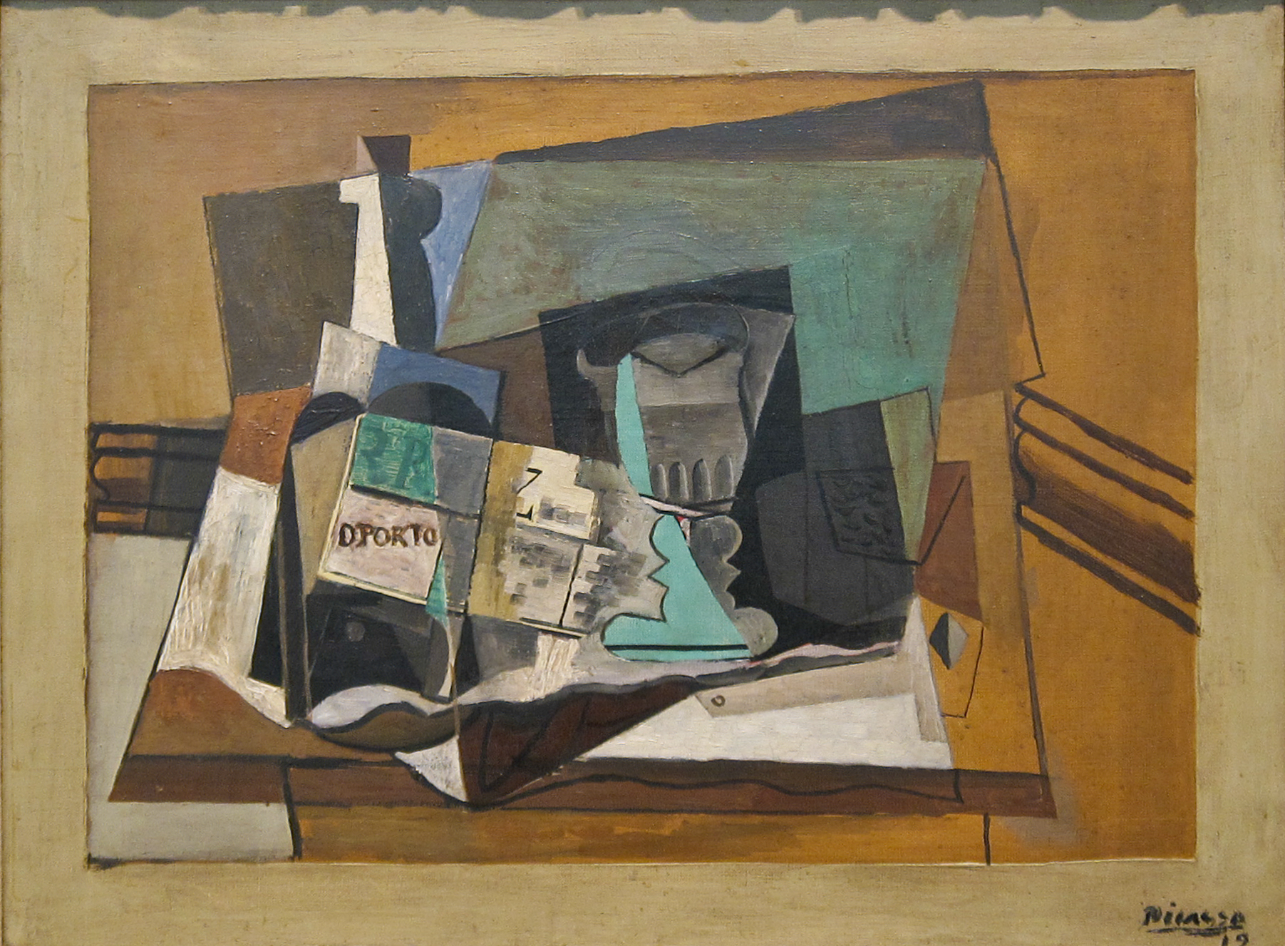 Bottle of Port and Glass by Pablo Picasso - 1919 - 18 x 24 in Dallas Museum of Art