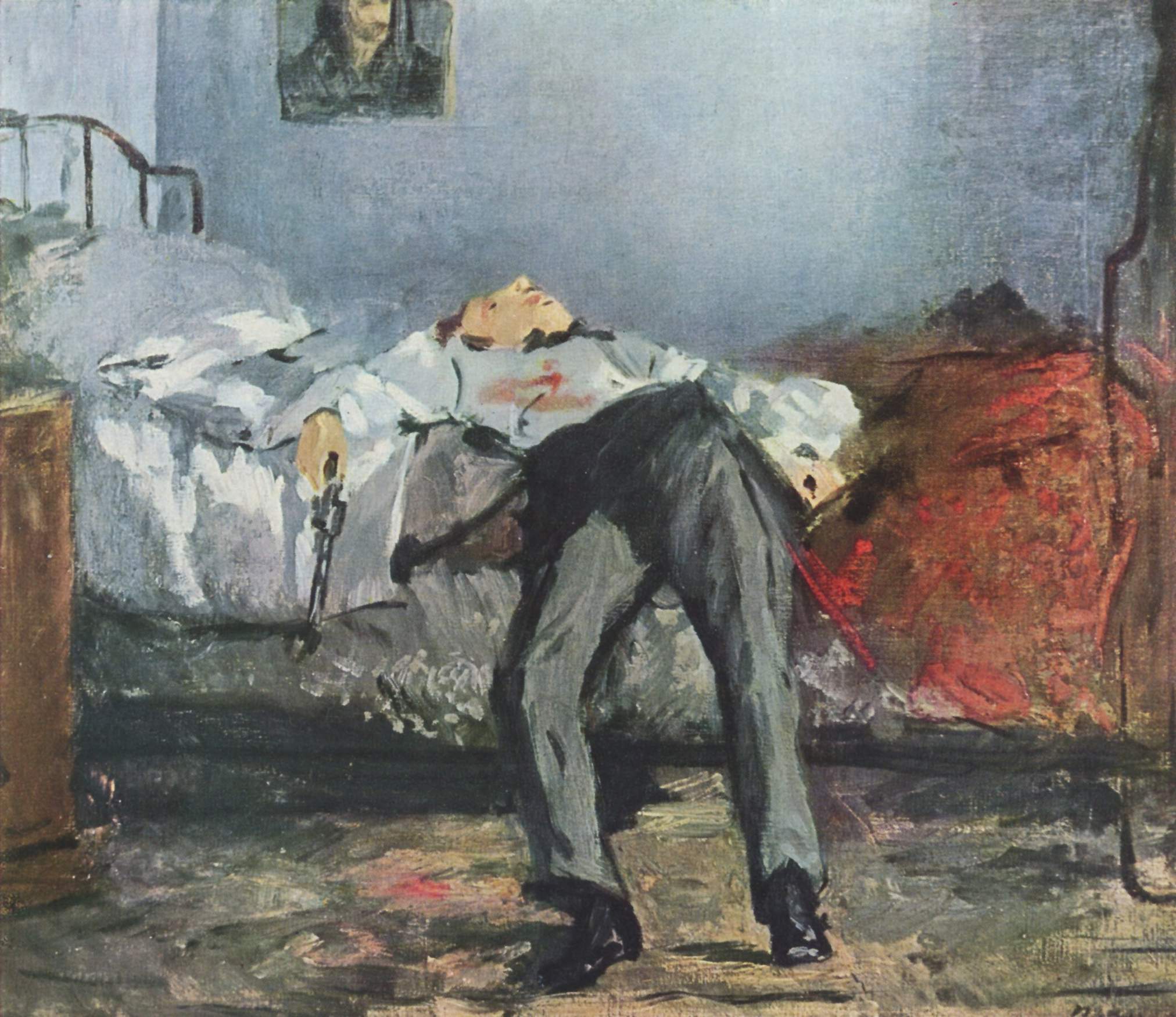 自杀 by 爱德华 马奈 - 1877–1881 - 38 cm × 46 cm E.G.比尔勒基金会