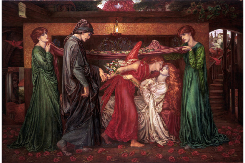 Dantes Traum by Dante Gabriel Rossetti - 1871 - 216 x 312.4 cm Walker Art Gallery