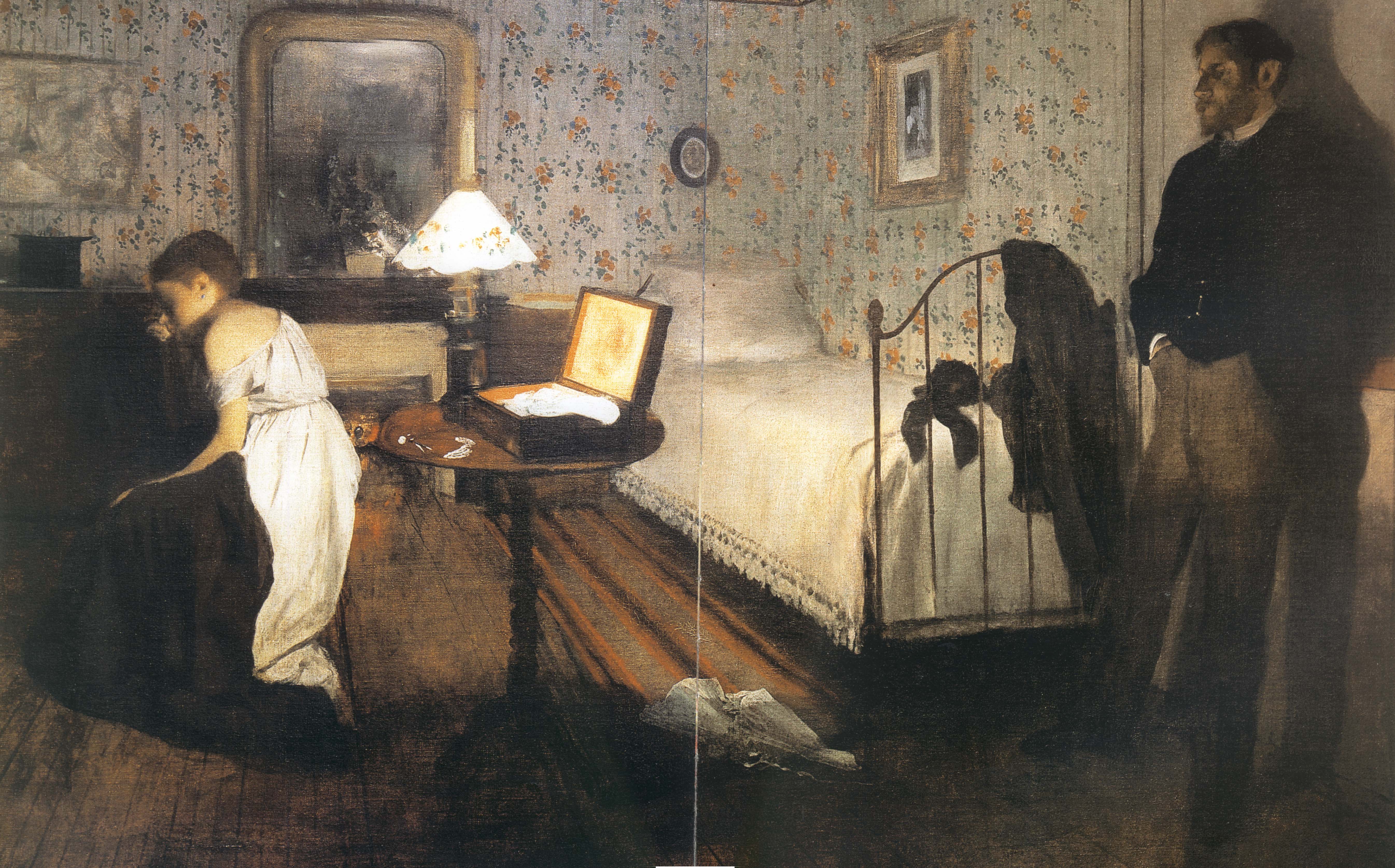 室内（强奸） by 埃德加 德加 - 1868 - 81.28 x 114.3 cm 