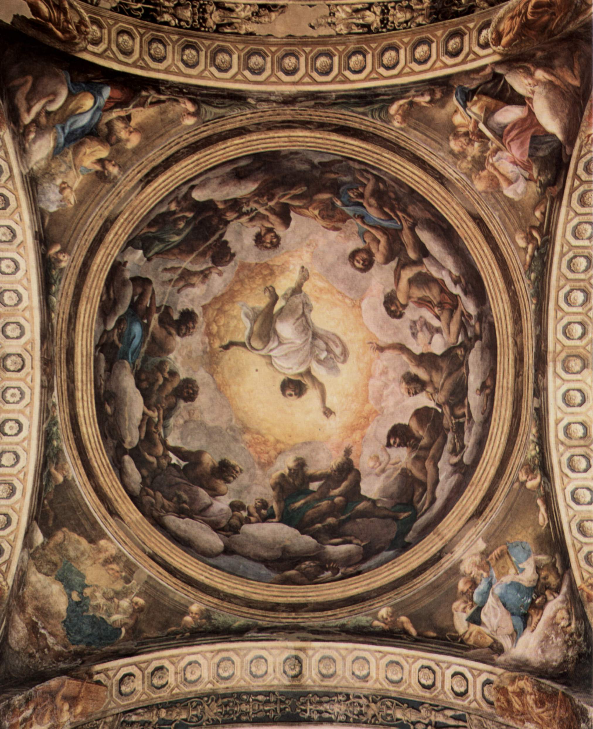 Die Vision des heiligen Johannes auf Patmos by Antonio da Correggio - 1520-1522 - 969 cm × 889 cm San Giovanni Evangelista