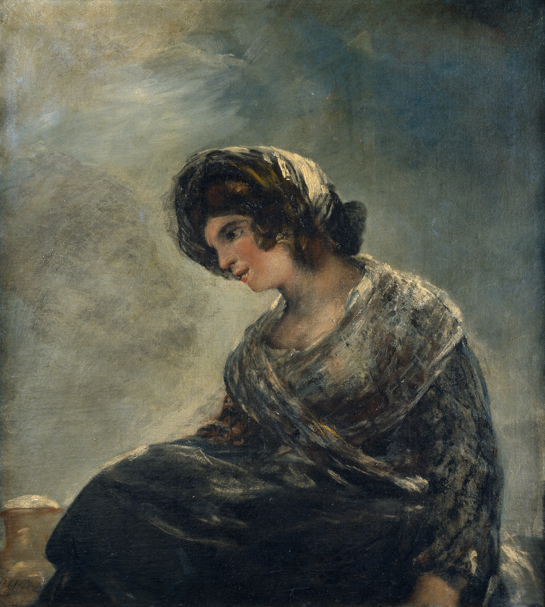 La Mungitrice di Bordeaux  by Francisco Goya - 1825-27 - 74 cm ×68 cm 