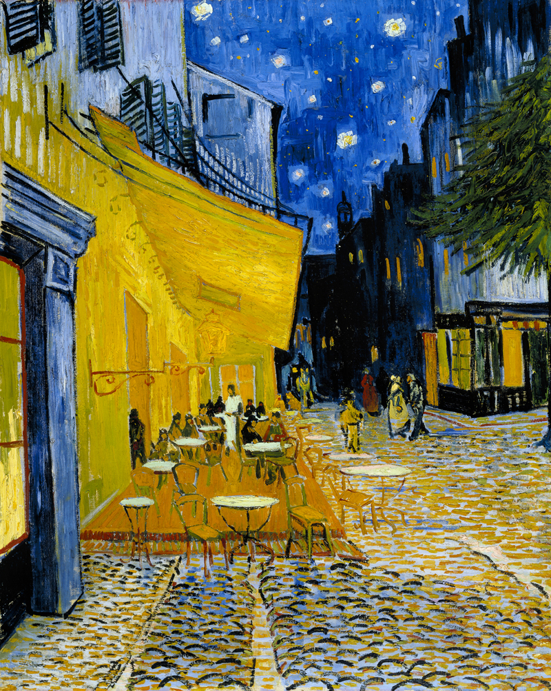 Terrace Of A Café At Night (Place du Forum) by Vincent van Gogh - September 1888 - 80,7 x 65,3 cm Kröller-Müller Museum