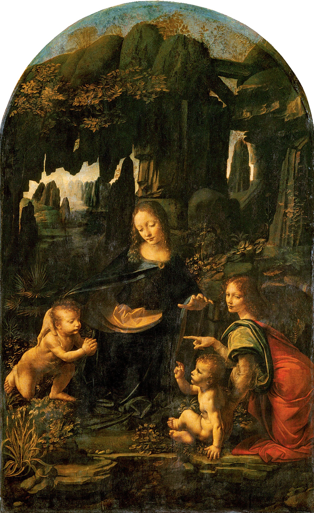 Virgin of the Rocks by Leonardo da Vinci - 1483–1486 - 199 cm × 122 cm Musée du Louvre