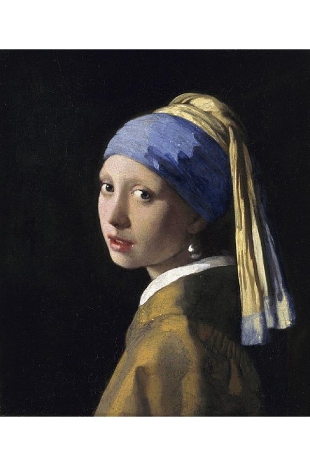 Το Κορίτσι με το μαργαριταρένιο σκουλαρίκι by Johannes Vermeer - περί το 1665 - 46,5 × 40 εκ. 