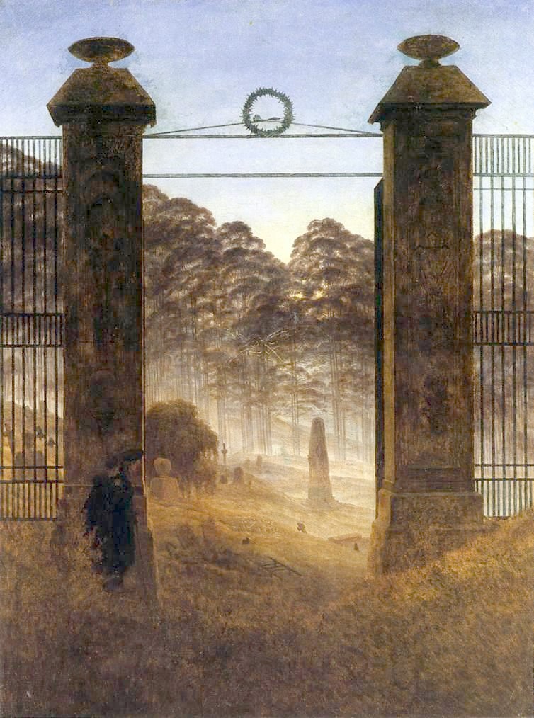 De Kerkhofpoort by Caspar Friedrich - 1825 - 143 × 110 cm Staatliche Kunstsammlungen Dresden