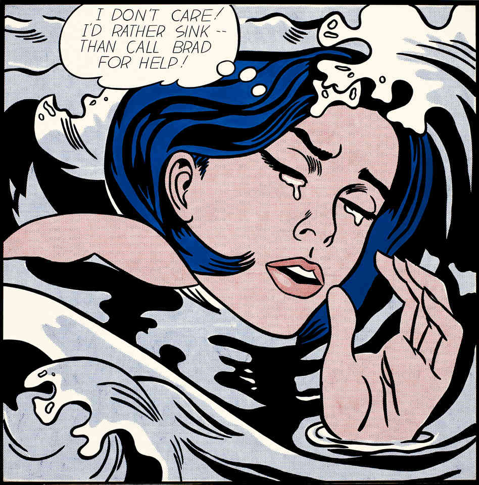 Drowning Girl by Roy Lichtenstein - 1963 - 171.6 cm × 169.5 cm Museum of Modern Art