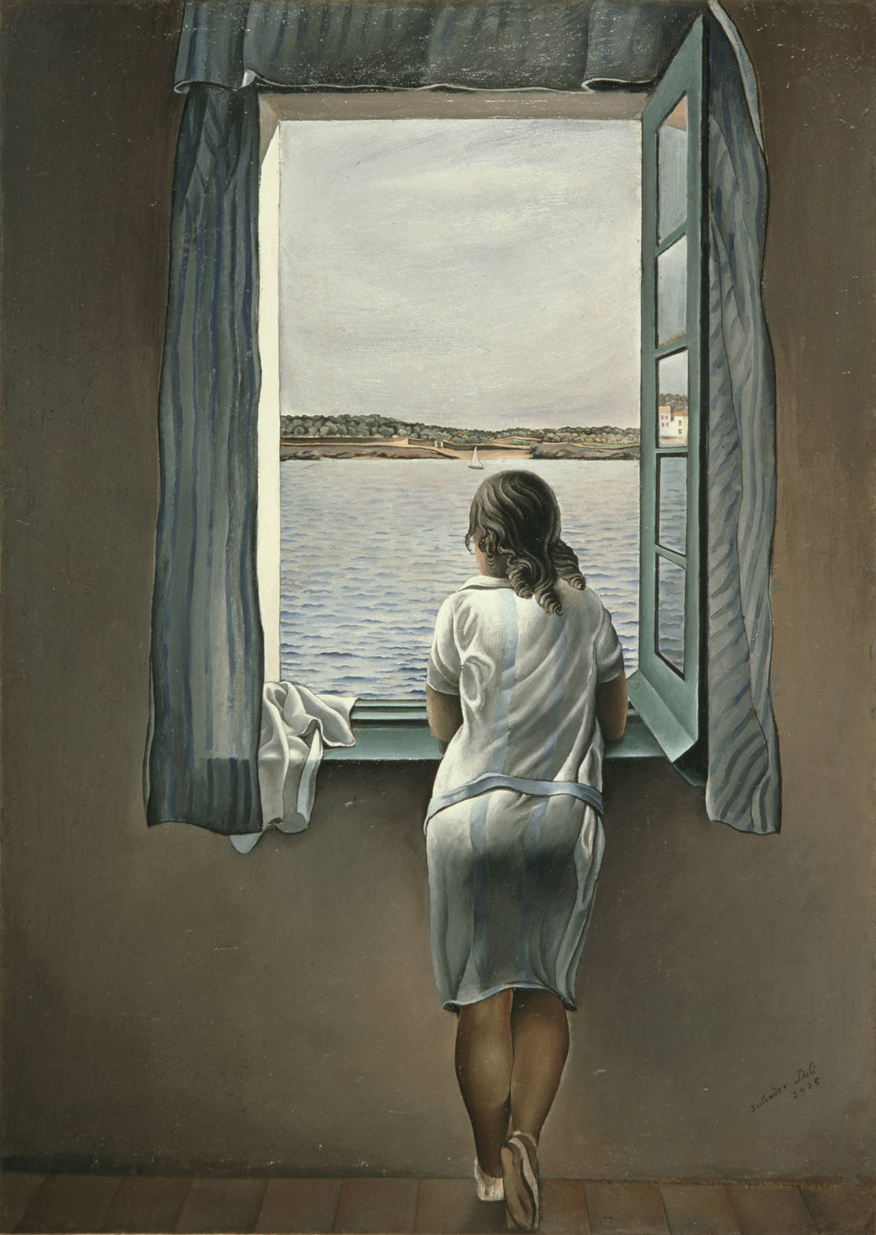 Woman at the Window at Figueres by Salvador Dalí - 1926 - - private collectionnameprivate collection