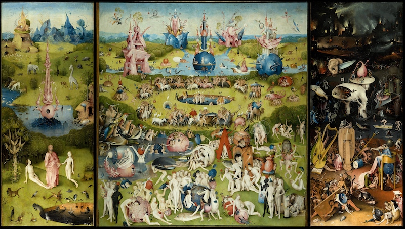 De Tuin der Lusten by Hieronymus Bosch - russen 1480 en 1505 - 220 x 390 cm 