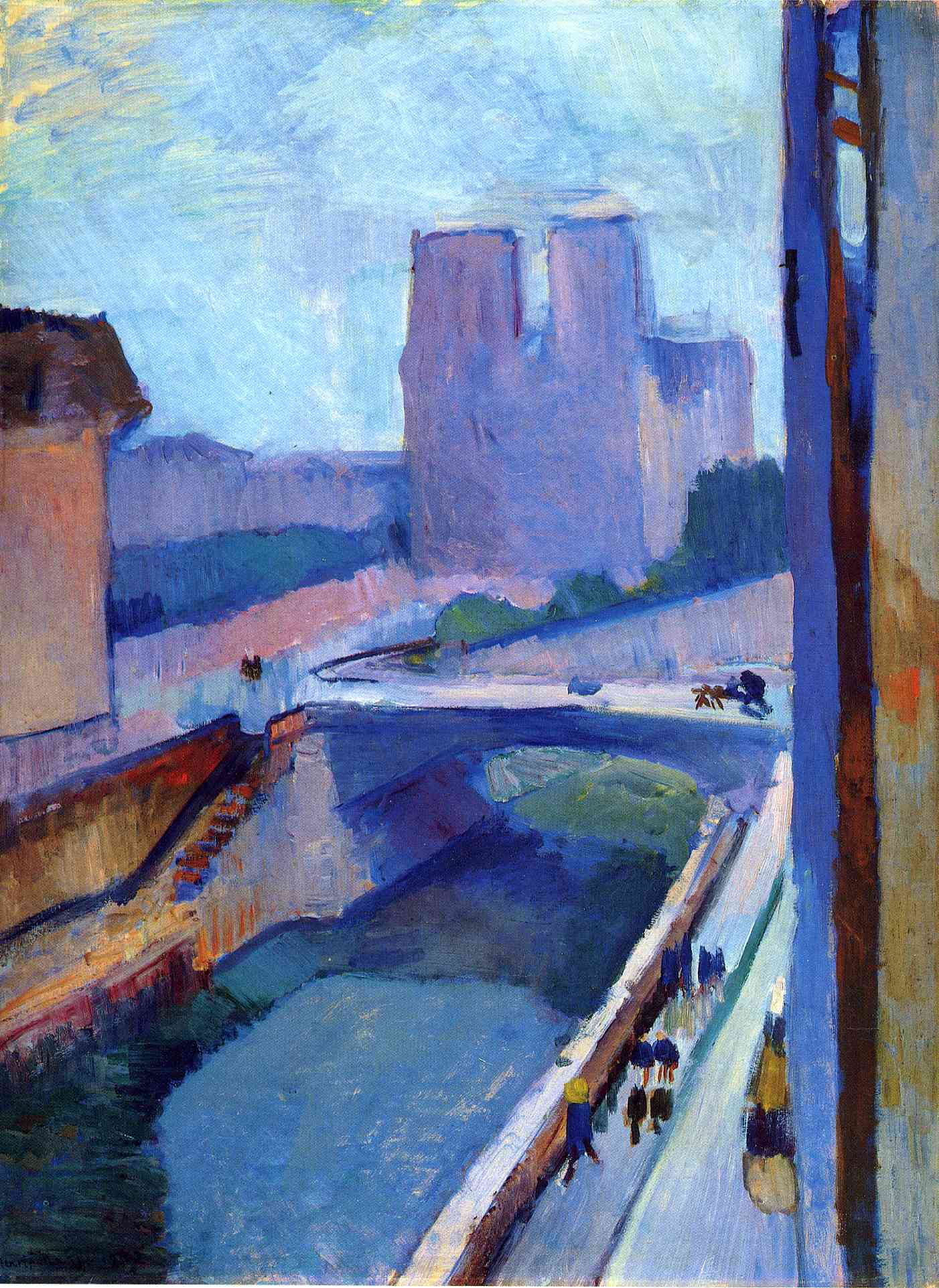A Glimpse of Notre-Dame in the Late Afternoon by Henri Matisse - 1902 -  72 x 54 cm Albright-Knox Art Gallery