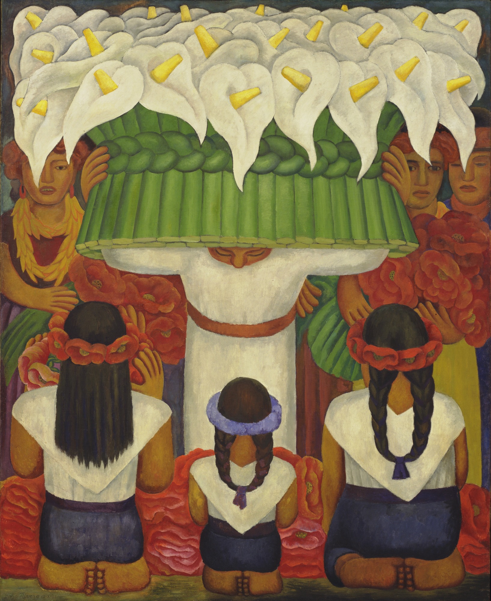 Festival květin: Svátek Svaté Anity by Diego Rivera - 1931 - 199,3 x 162,5 cm 