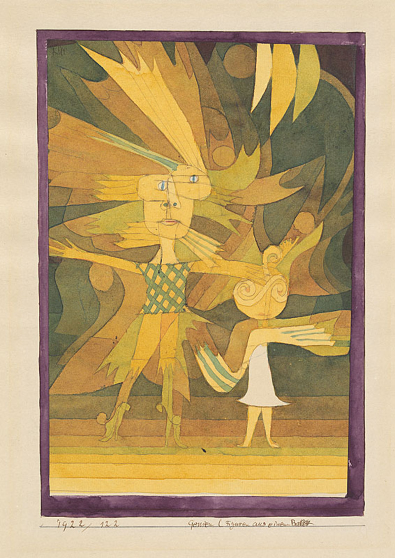 Genii (Peri) (Bale grubundan Figürler) by Paul Klee - 1922 - 24 x 16.5 cm 
