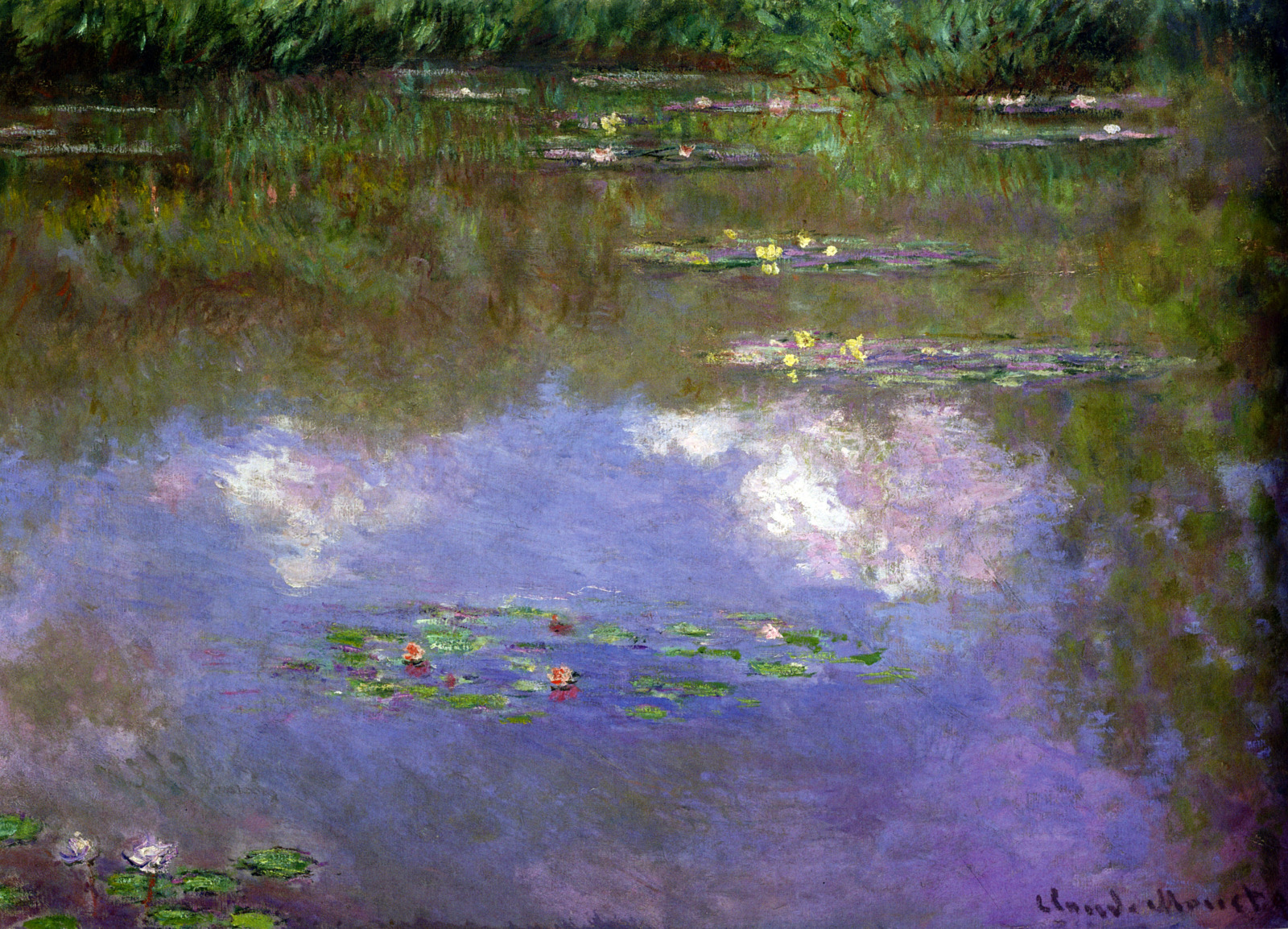 Water Lilies, The Clouds by Claude Monet - 1903 - 74.6 x 105.3 cm private collection