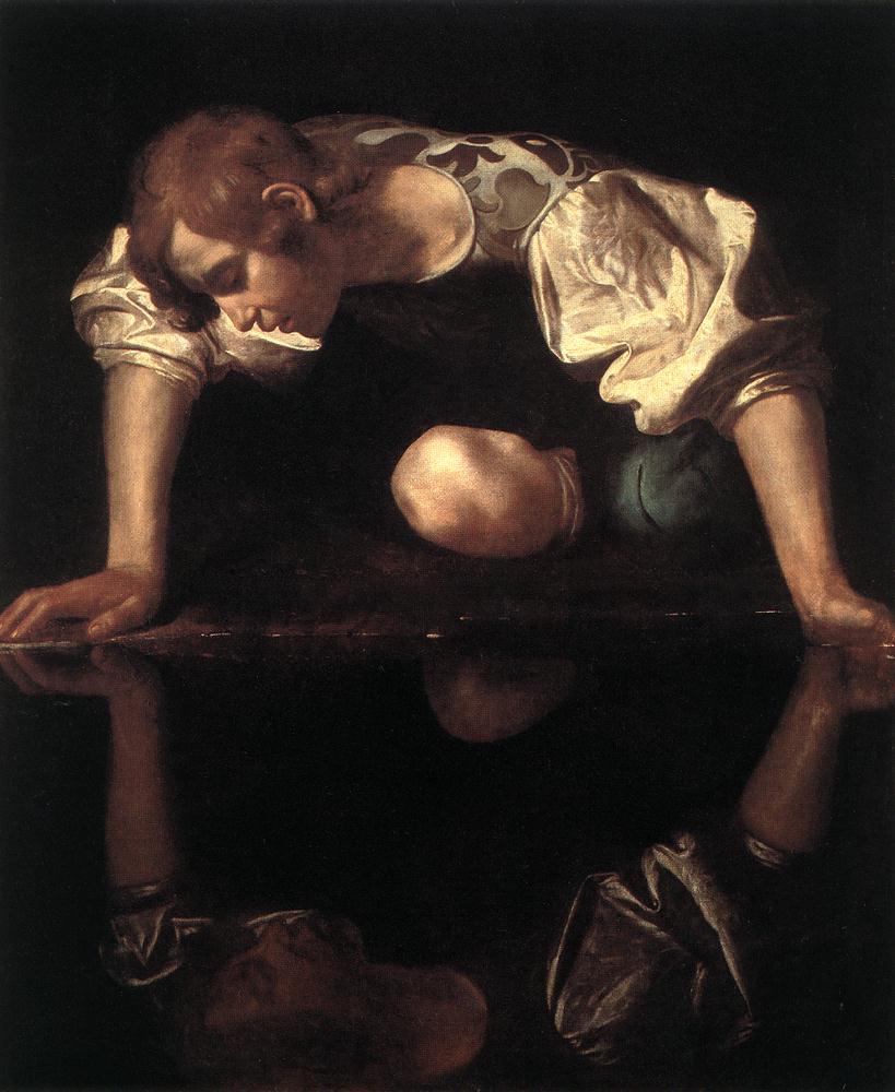 Narcissus by Michelangelo Merisi da Caravaggio - 1597–1599 - 110  × 92 cm 