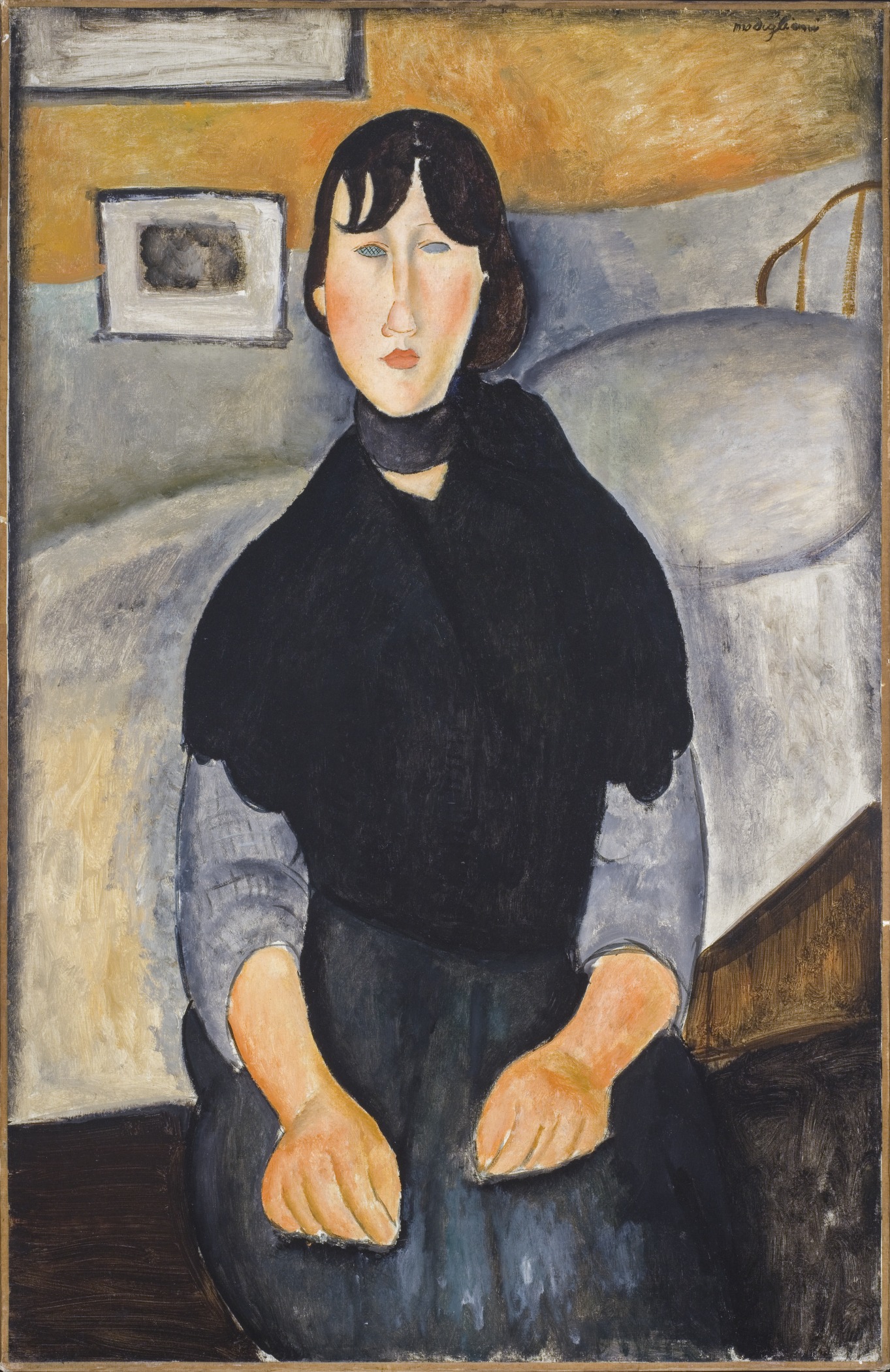 Junge Frau des Volkes by Amedeo Modigliani - 1918 - 89,535 x 64,135 cm LACMA, Los Angeles County Museum of Art