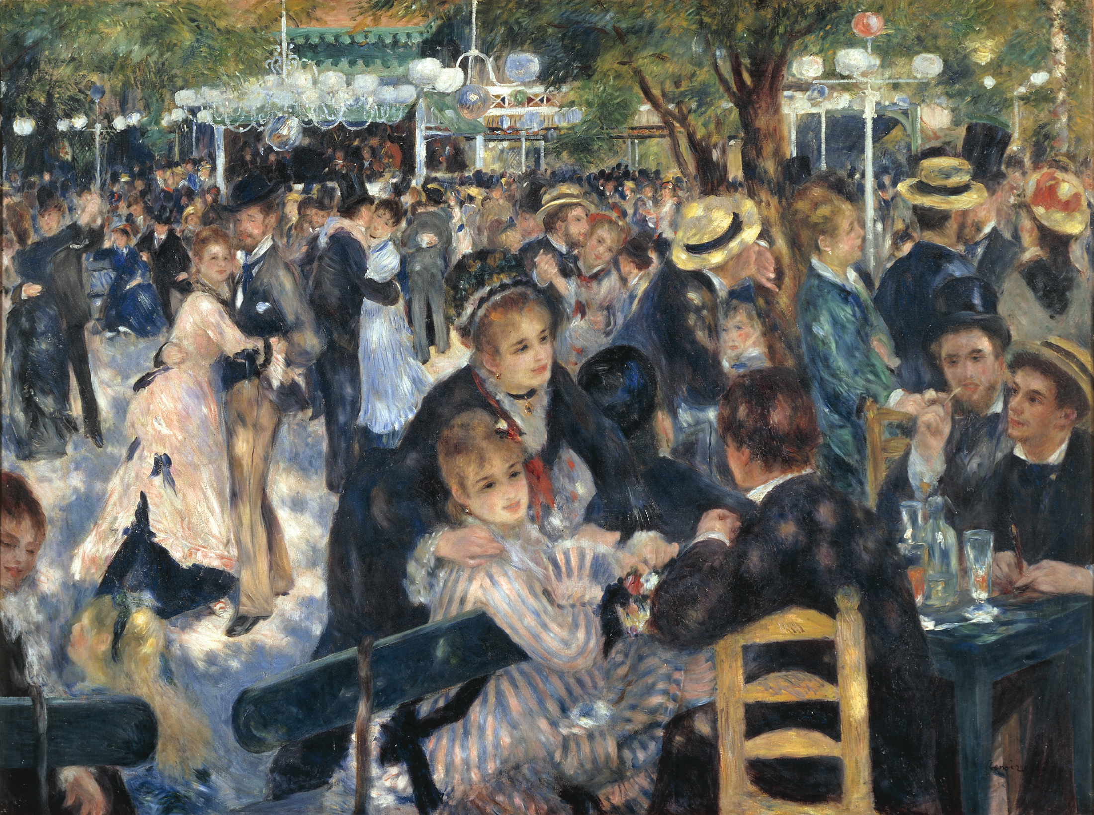 煎餅磨坊的舞會 by Pierre-Auguste Renoir - 1876 - 131 x 175 公分 