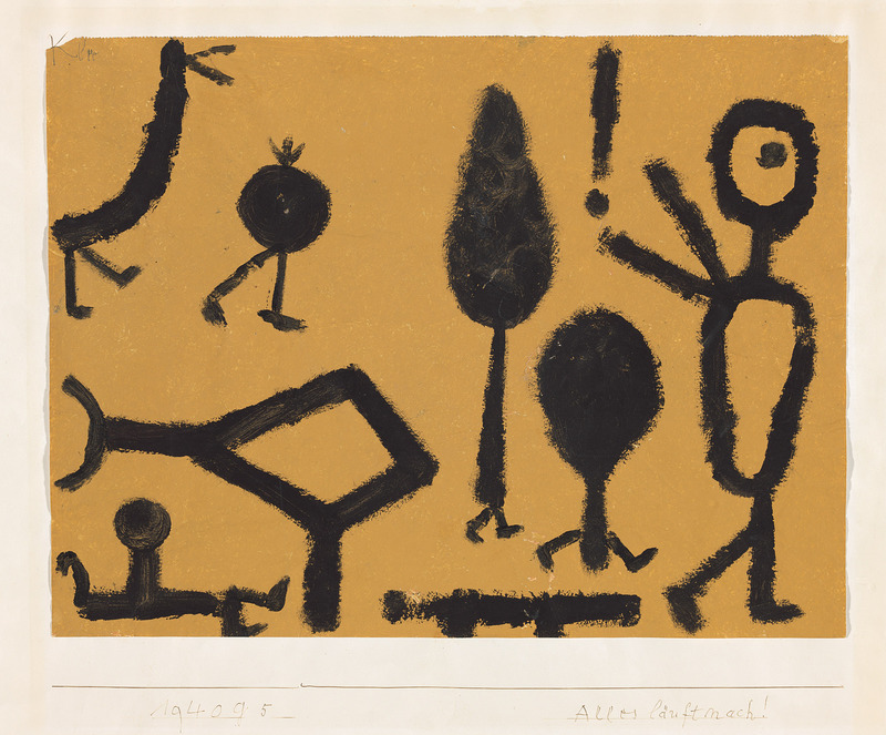 他們都在追著他跑！ by Paul Klee - 1940 - 32 x 42,4 cm 