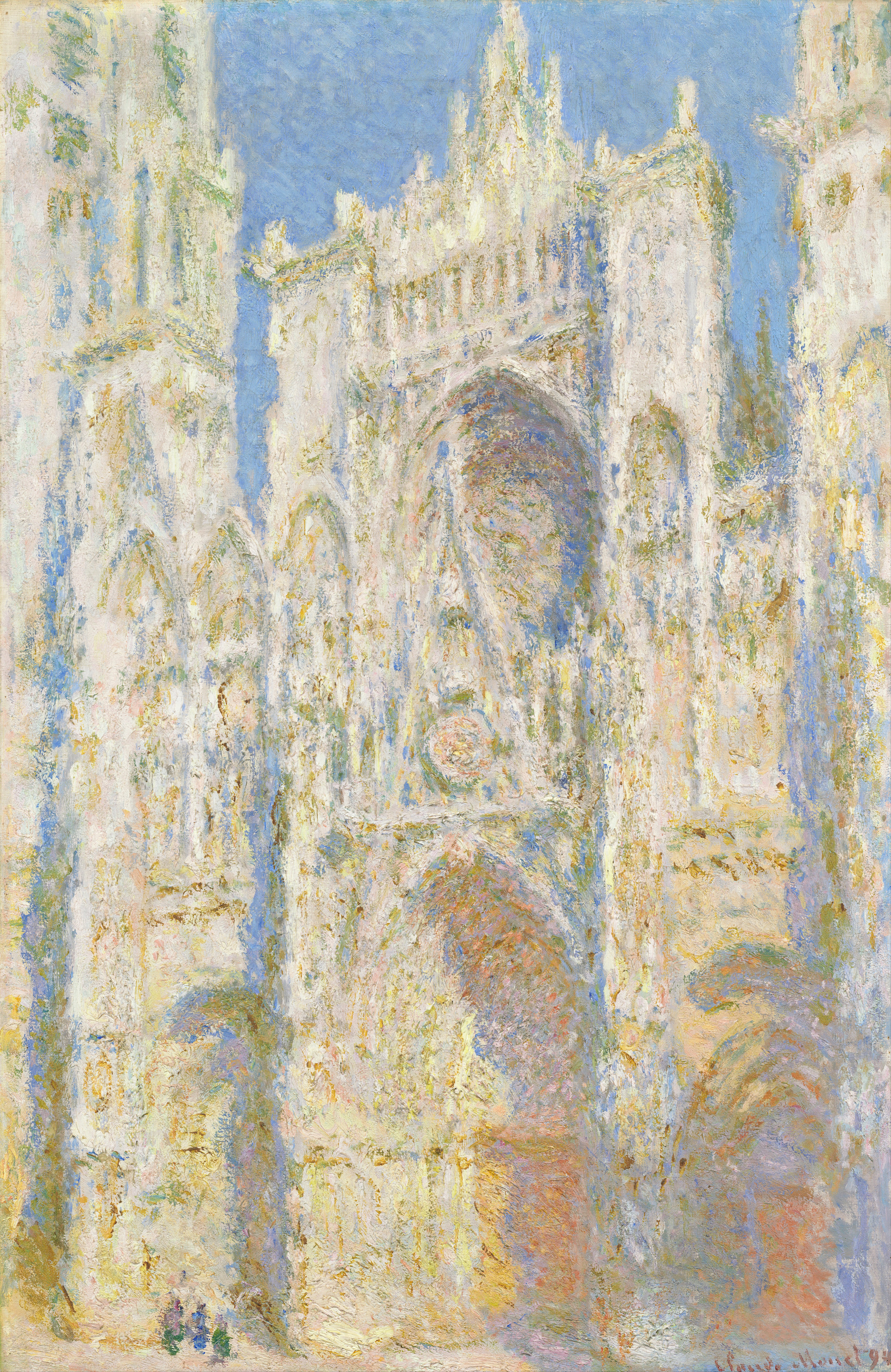 Cathédrale Notre-Dame de Rouen, façade ouest, lumière du soleil by Claude Monet - 1894 