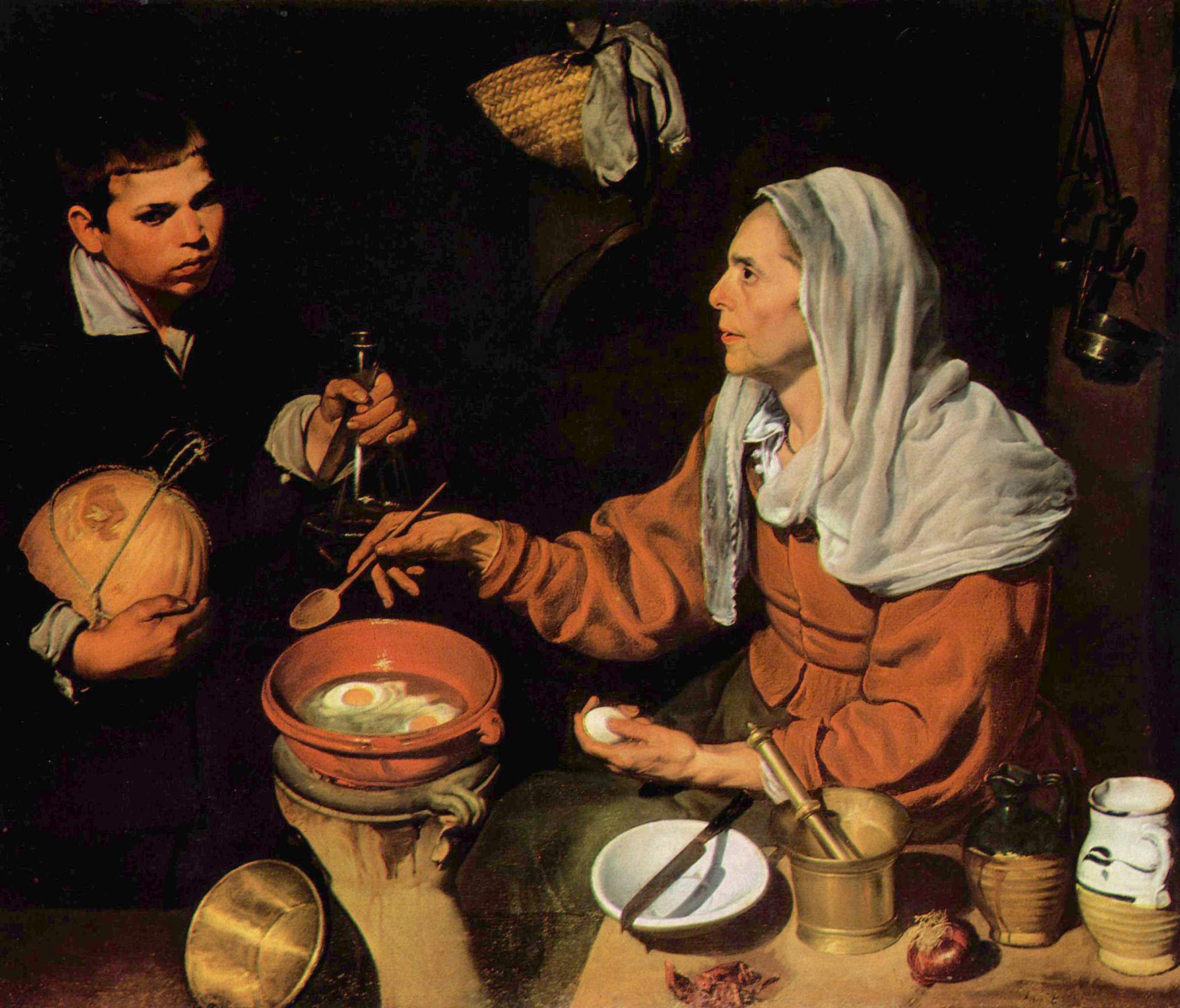 Old Woman Frying Eggs by Diego Velázquez - c. 1618 - 105 × 119 cm National Galleries of Scotland