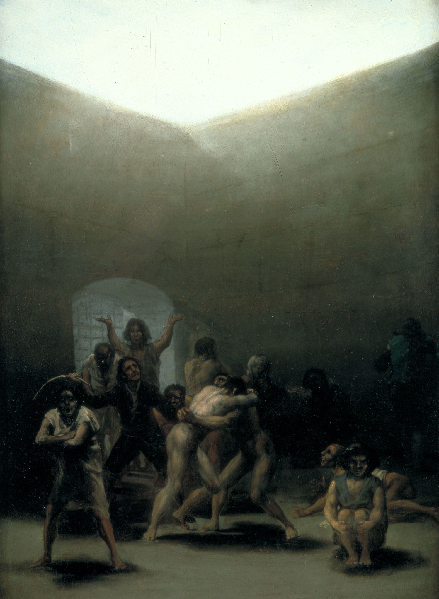 Courtyard with Lunatics by Francisco Goya - 1794 - 43.8 × 32.7 cm Meadows Museum