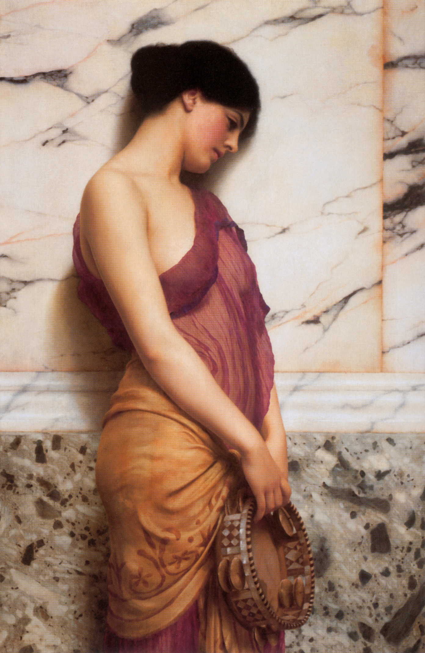The Tambourine Girl by John William Godward - 1908 - 114.5 × 76 cm private collection