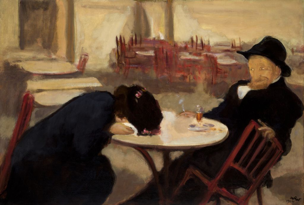 Demónio (no café) by Wojciech Weiss - 1904 - 65 x 95 cm 