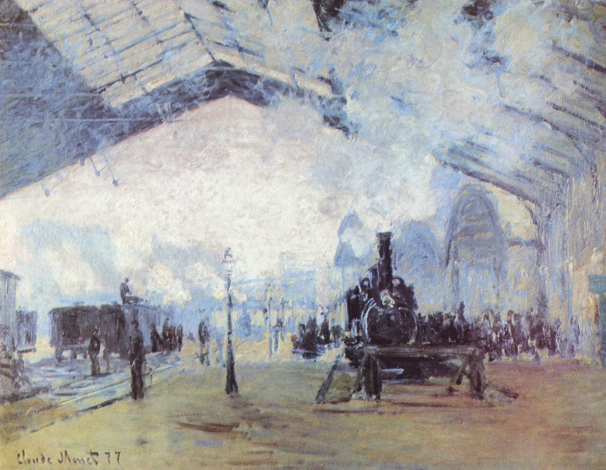 San Lazaro en París by Claude Monet - 1877 Musée d'Orsay
